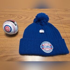 Blue Cubs World Champions Beanie And Rawlings Cubs Baseball